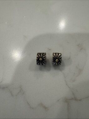 Pandora Silver Tone Charm clips with Gold Accents